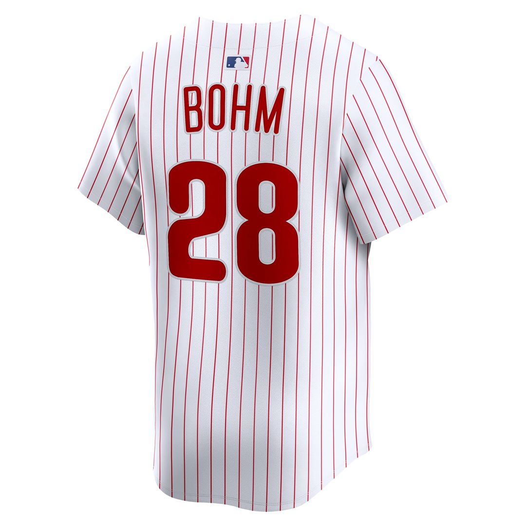 Men's Philadelphia Phillies Alec Bohm White Home Player Jersey