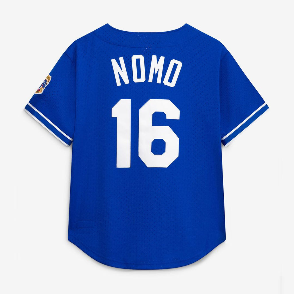 Men's Los Angeles Dodgers Hideo Nomo Royal Big & Tall Mesh Batting Practice Jersey