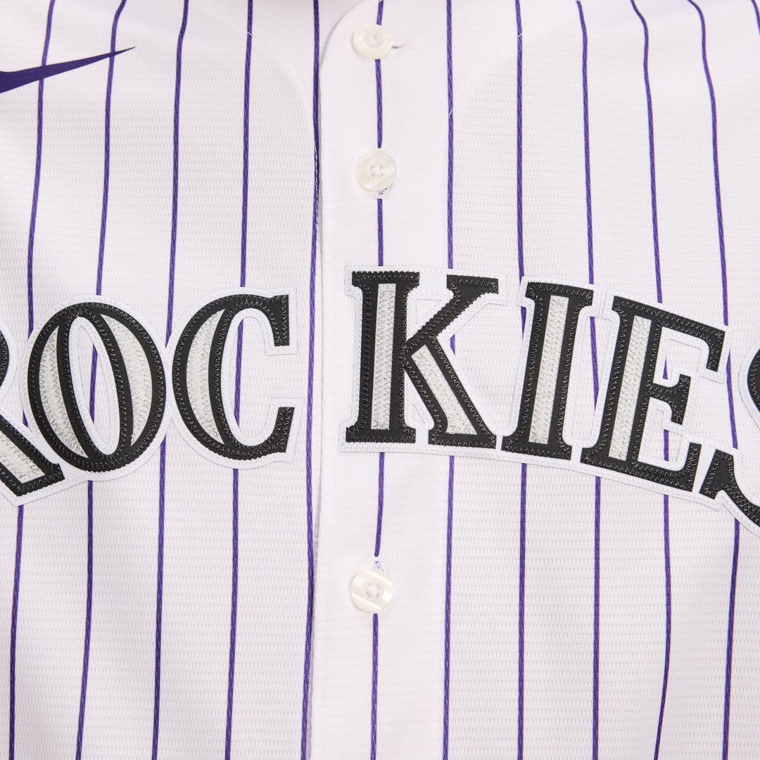 Men's Colorado Rockies White Home Replica Team Jersey