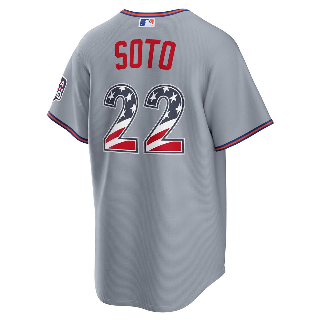 Fourth of July Men's New York Mets Juan Soto Gray USA 250 Stadium Jersey
