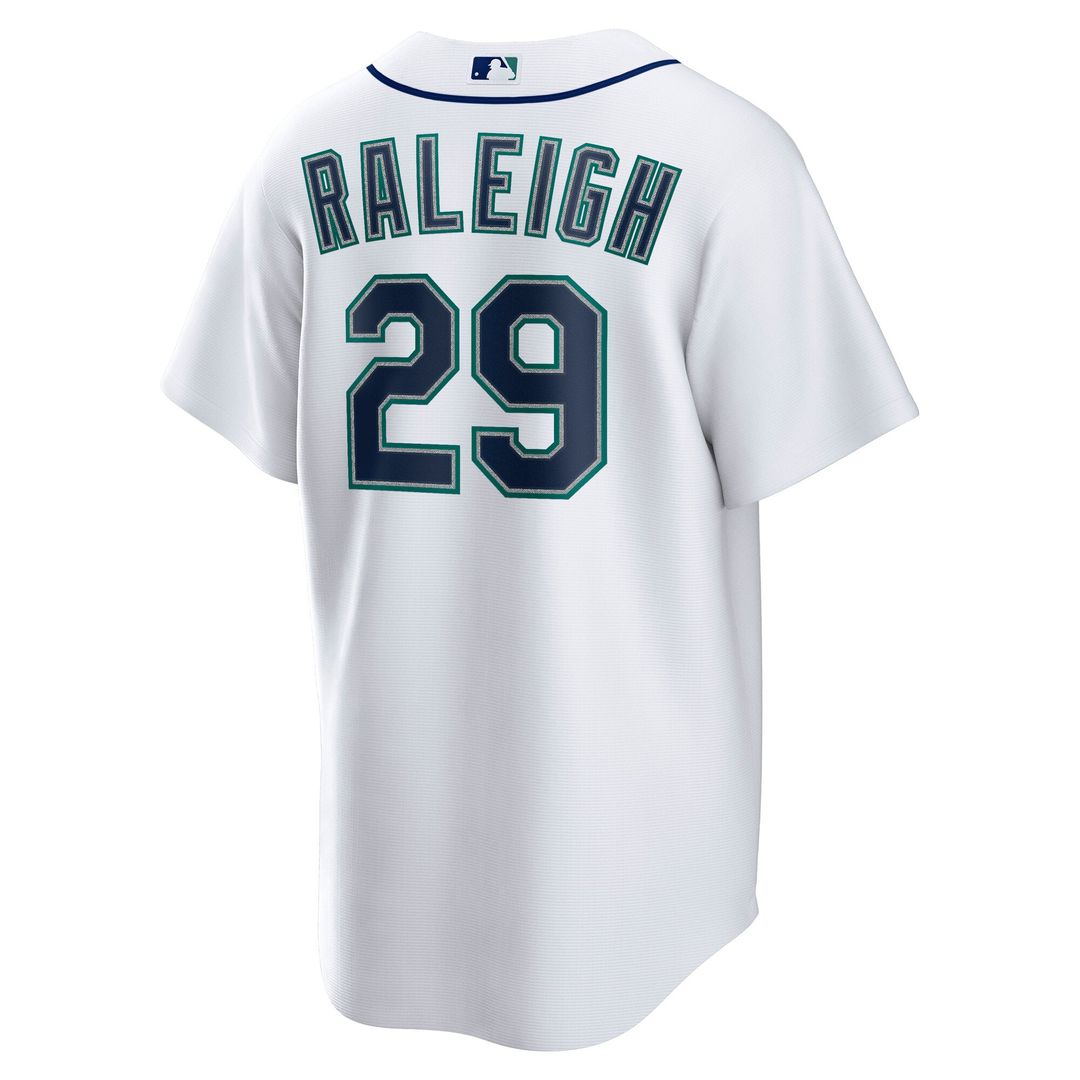 Men's Seattle Mariners Cal Raleigh White Home Replica Player Jersey