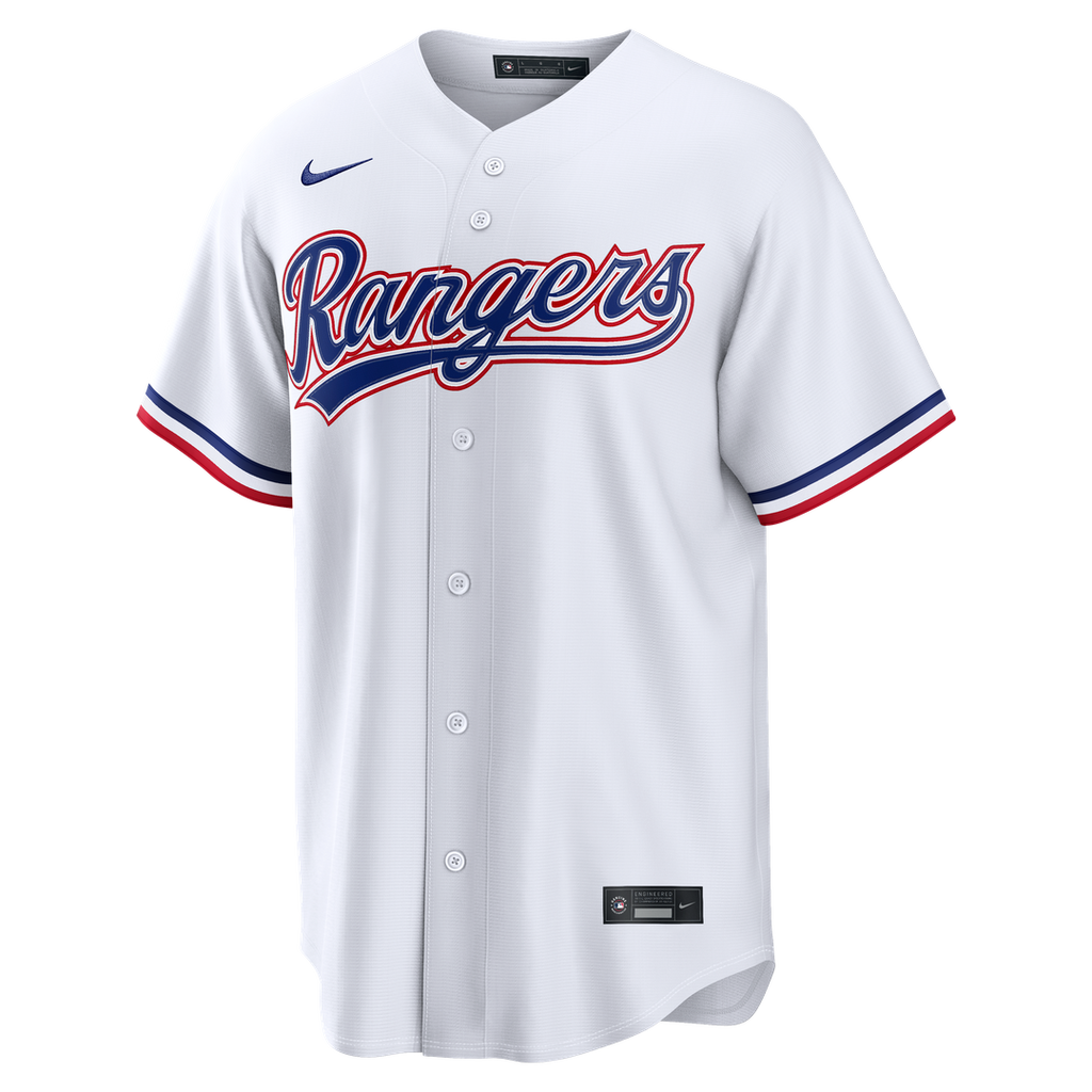 Men's Texas Rangers Wyatt Langford White Home Replica Jersey