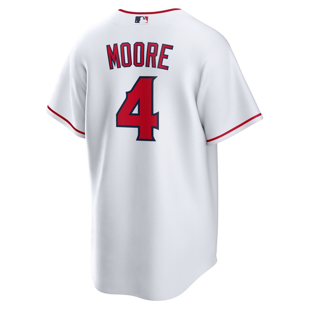 Men's Los Angeles Angels Christian Moore White Home Replica Jersey