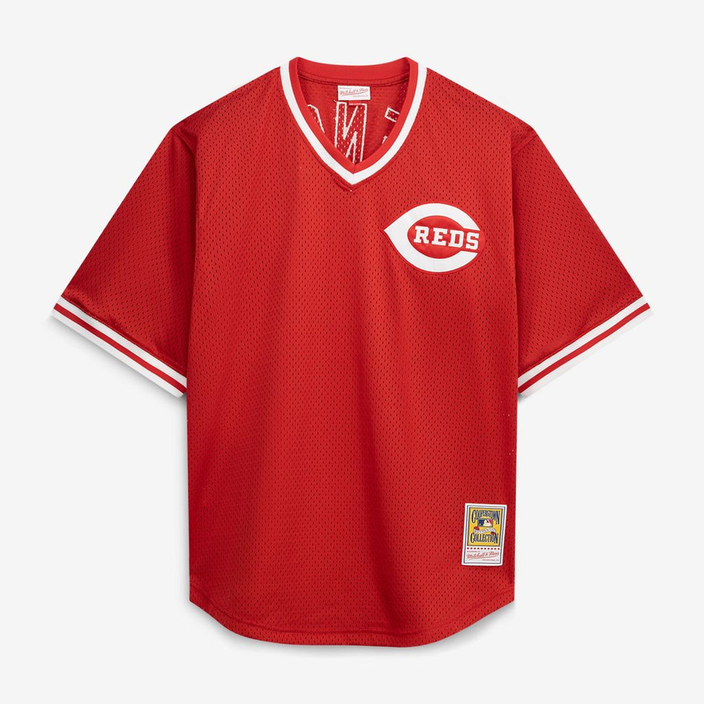 Men's Cincinnati Reds Johnny Bench Red Big & Tall Mesh Batting Practice Jersey