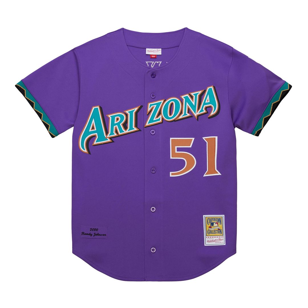 Men's Arizona Diamondbacks Randy Johnson Purple 2000 Throwback Jersey
