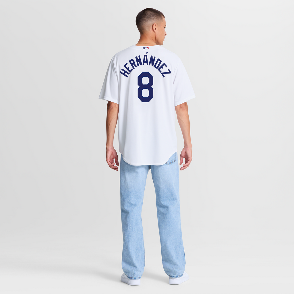 Men's Los Angeles Dodgers Enrique Hernández White Home Replica Jersey