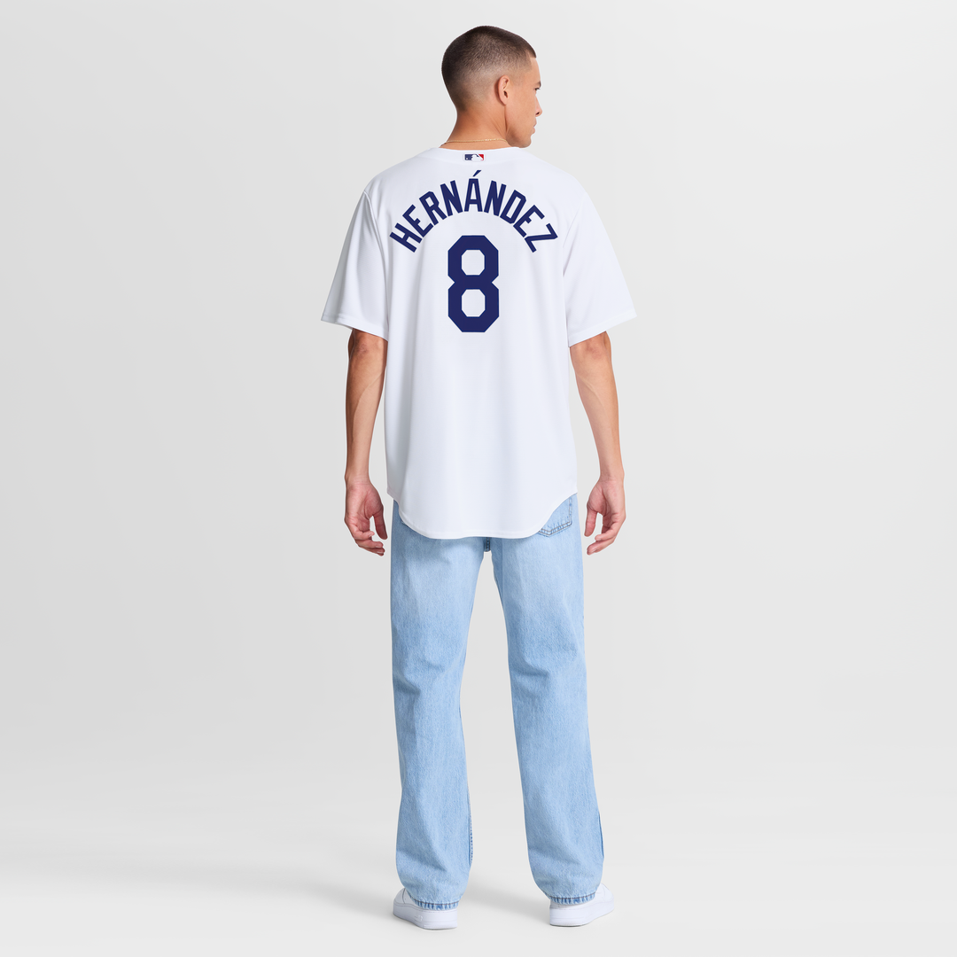 Men's Los Angeles Dodgers Enrique Hernández White Home Replica Jersey