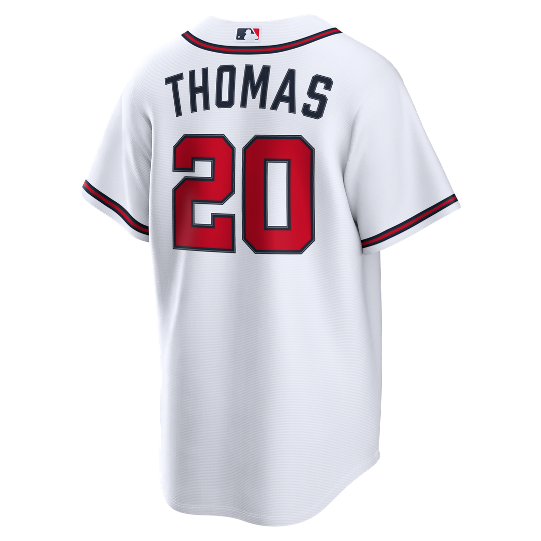 Men's Atlanta Braves Lane Thomas White Home Replica Jersey