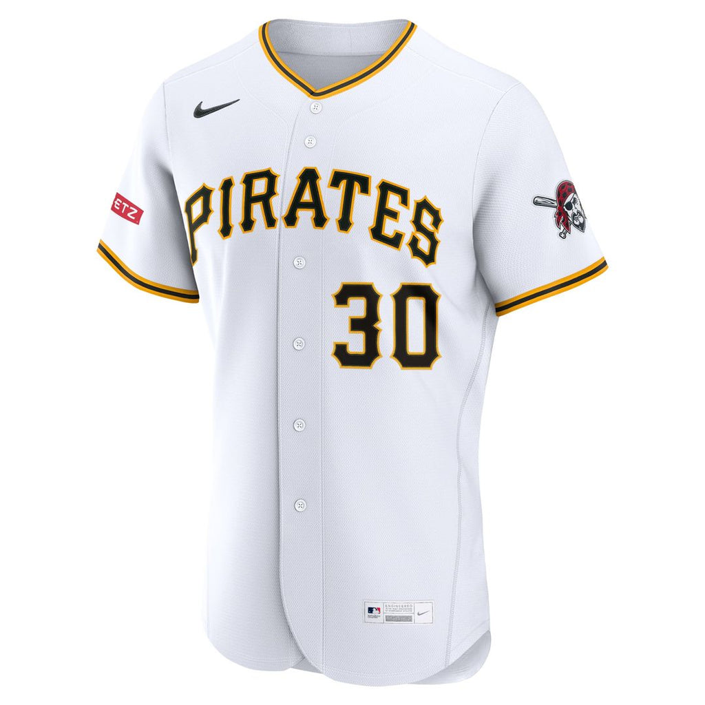 Men's Pittsburgh Pirates Paul Skenes White Home Sponsor Patch Jersey