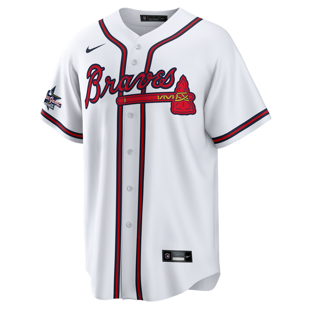 Men's Atlanta Braves White Home Replica Team Jersey