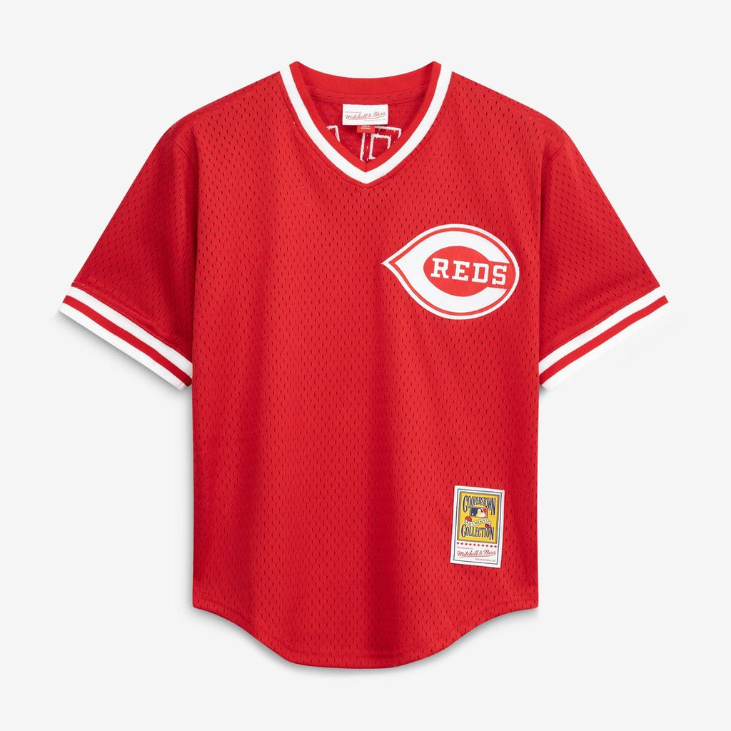 Men's Cincinnati Reds Barry Larkin Red Batting Practice Jersey