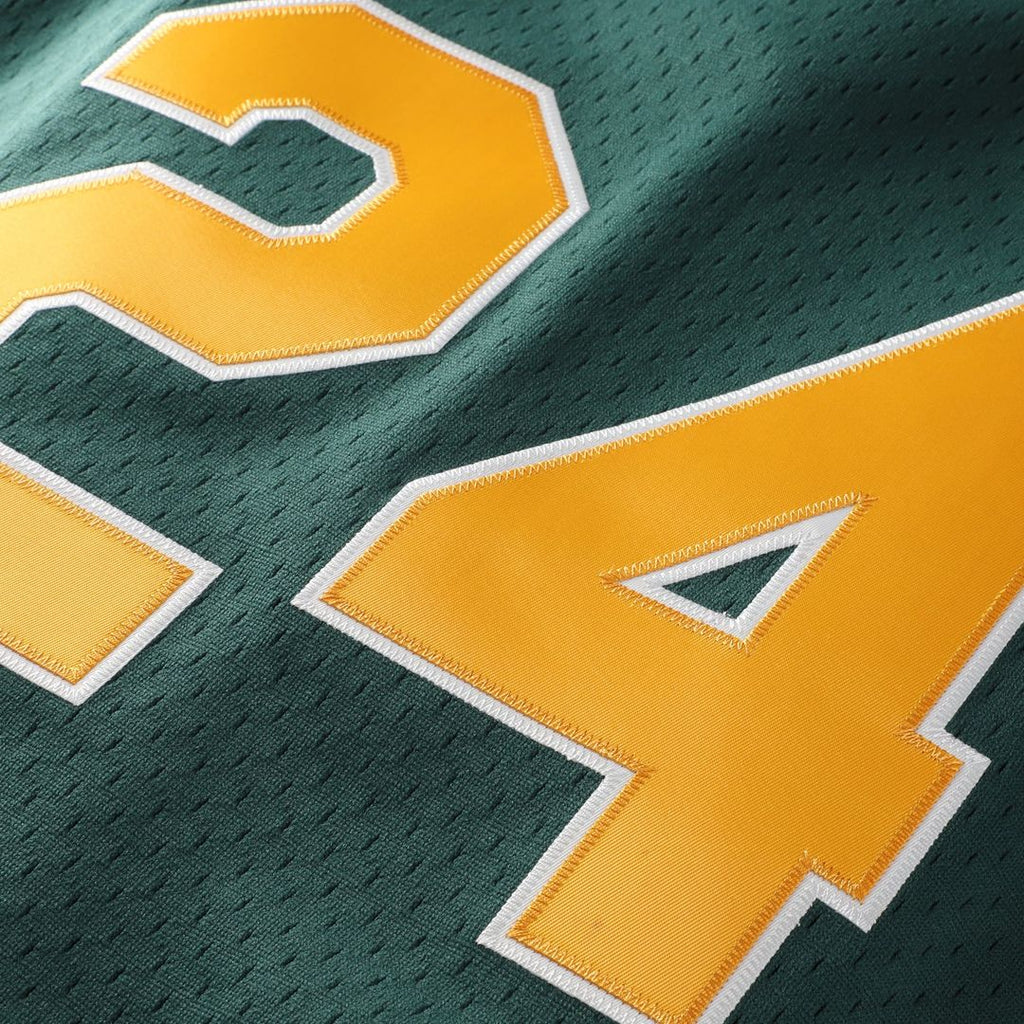 Men's Athletics Rickey Henderson Green Batting Practice Jersey