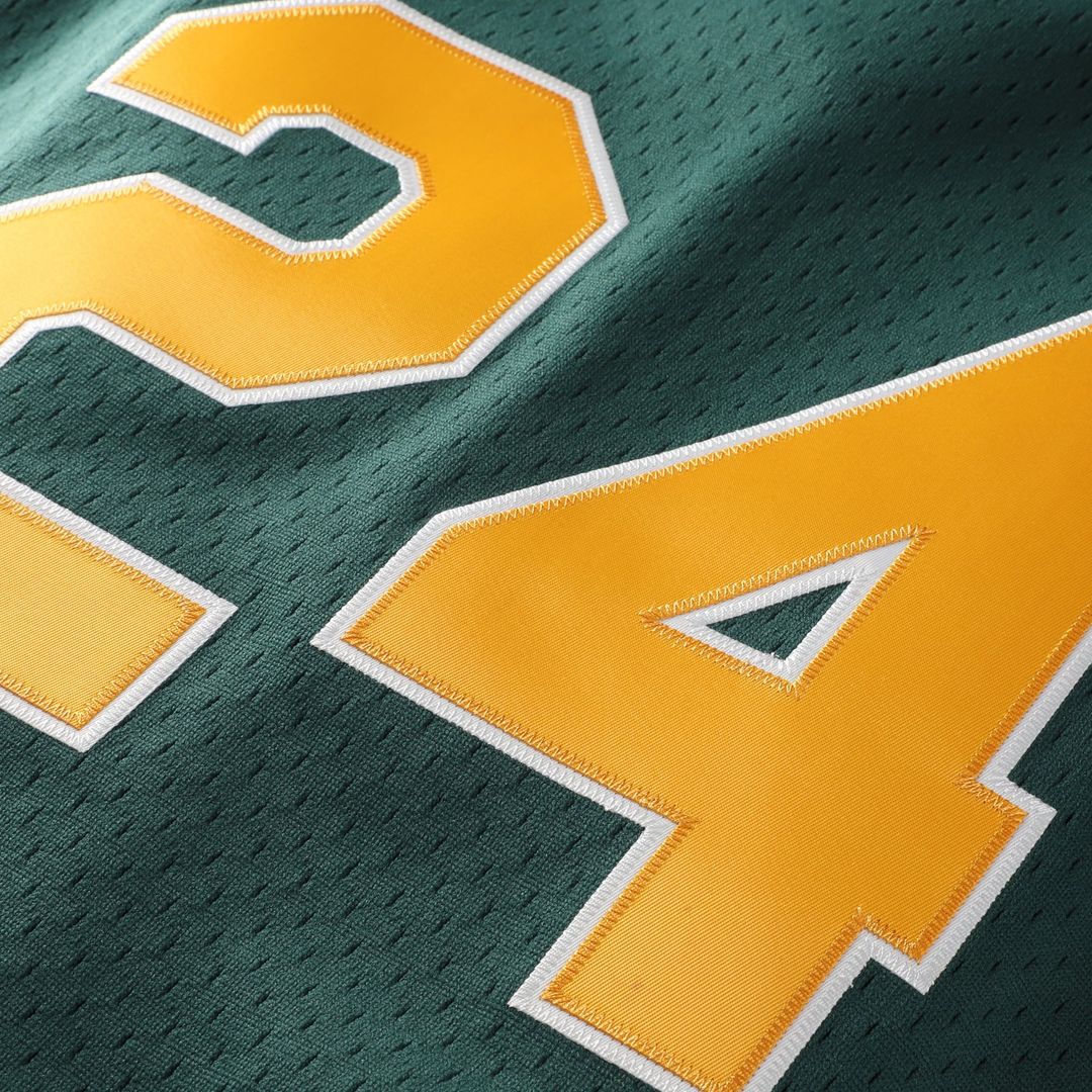 Men's Athletics Rickey Henderson Green Batting Practice Jersey