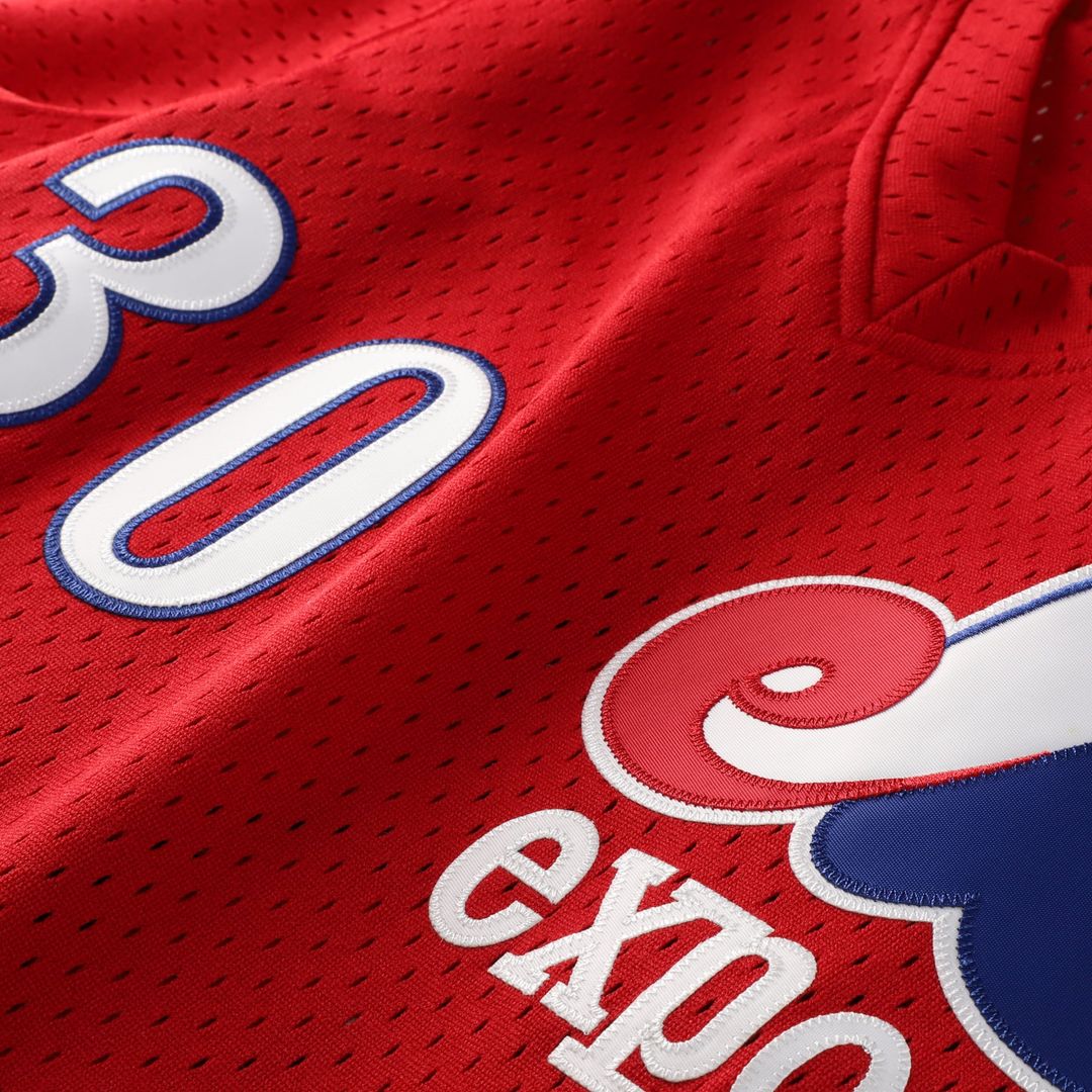 Men's Montreal Expos Tim Raines Scarlet Batting Practice Jersey