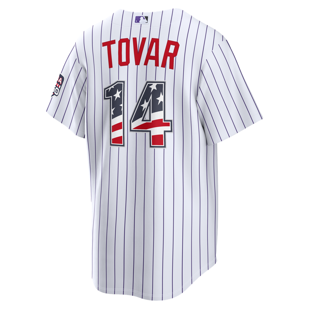 Fourth of July Men's Colorado Rockies Ezequiel Tovar White USA 250 Stadium Jersey