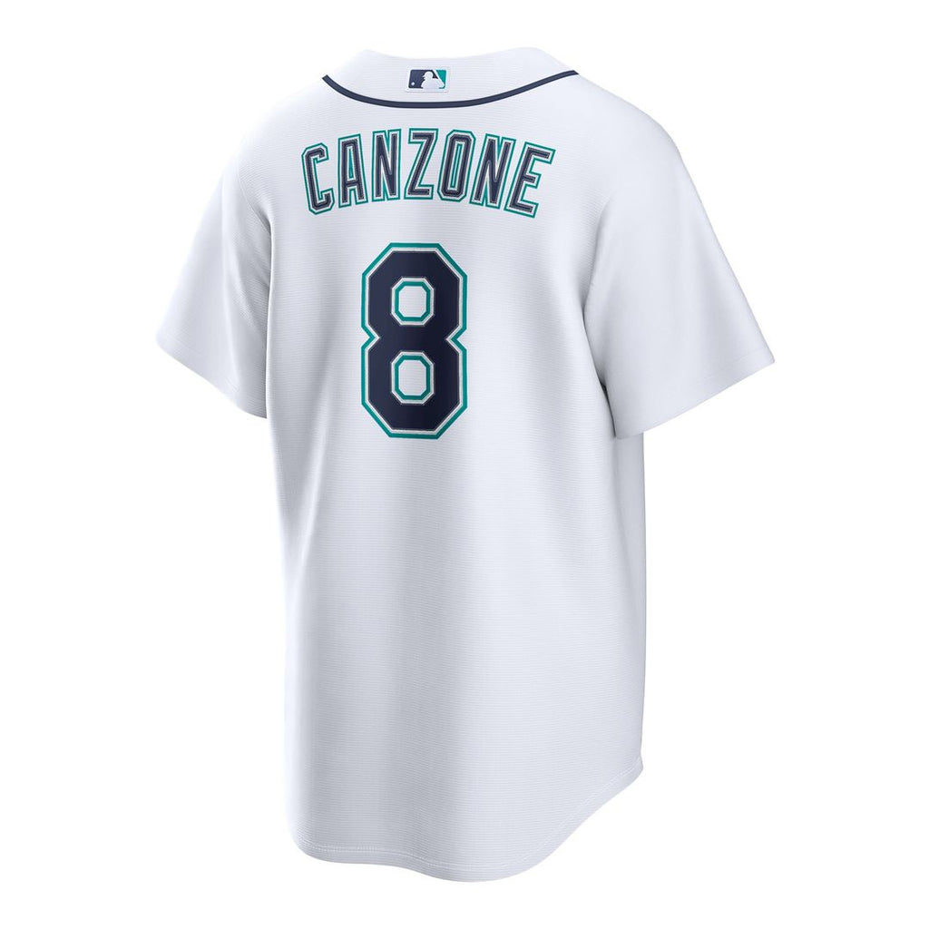 Men's Seattle Mariners Dominic Canzone White Home Replica Jersey