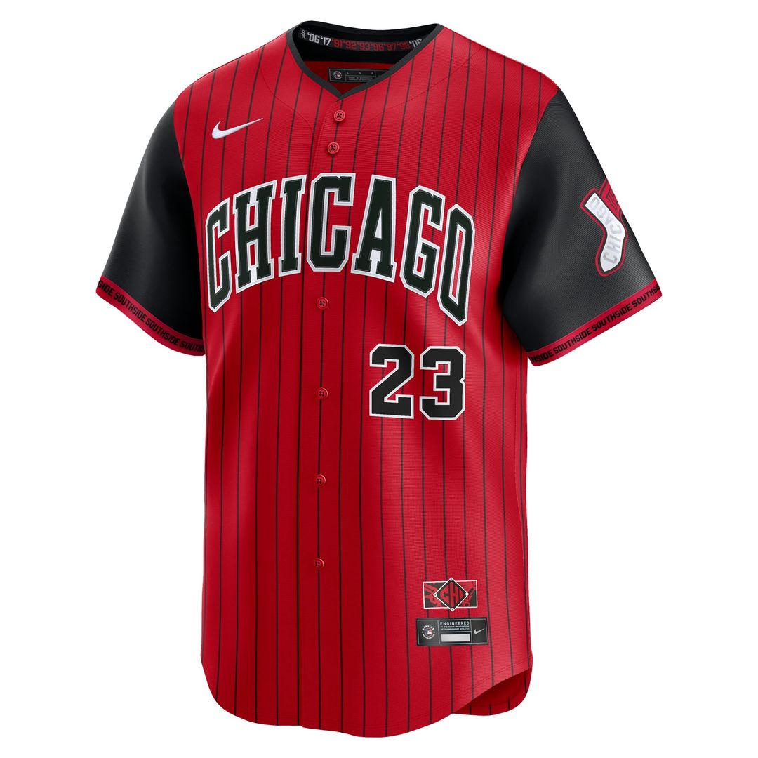Men's Chicago White Sox Andrew Benintendi Red/Black 2025 City Connect Player Jersey