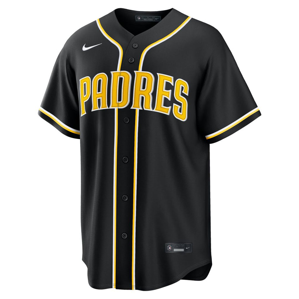 Men's San Diego Padres Fashion Replica Black Out Jersey