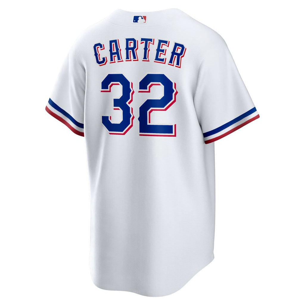 Men's Texas Rangers Evan Carter White Home Replica Jersey