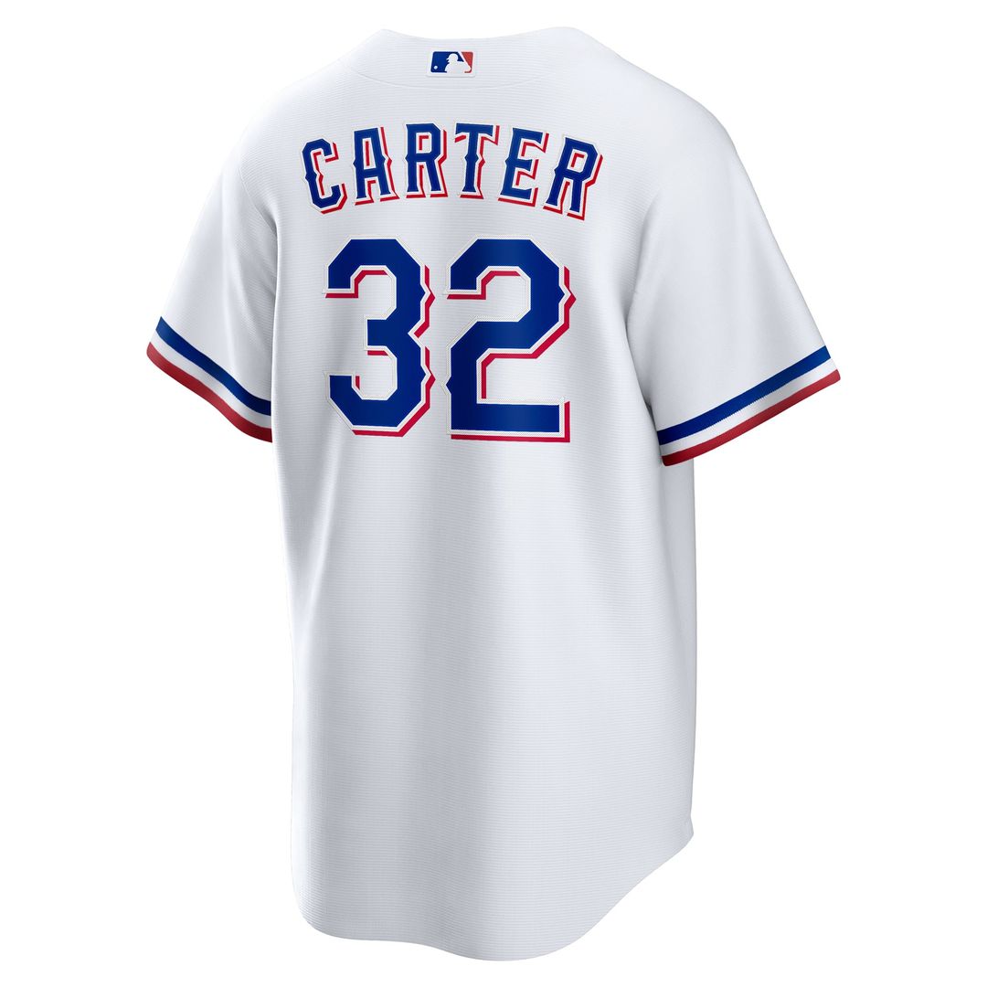Men's Texas Rangers Evan Carter White Home Replica Jersey