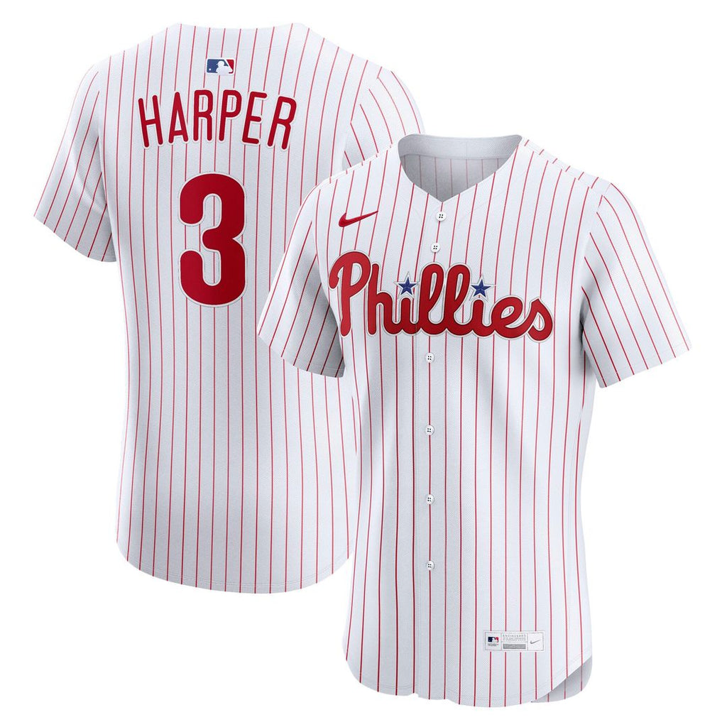 Men's Philadelphia Phillies Bryce Harper White Home Elite Jersey