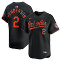 Men's Baltimore Orioles Gunnar Henderson Black Alternate Player Jersey