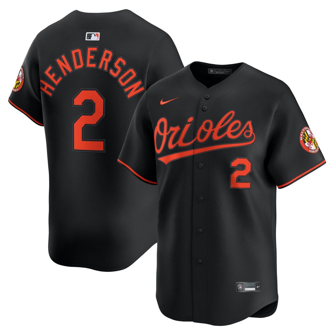 Men's Baltimore Orioles Gunnar Henderson Black Alternate Player Jersey
