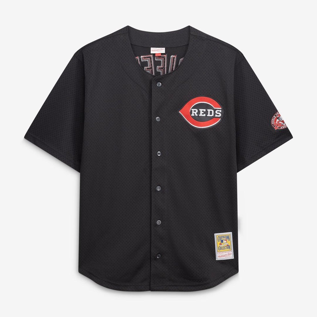 Men's Cincinnati Reds Ken Griffey Jr. it Black Big & Tall Mesh Batting Practice Jersey