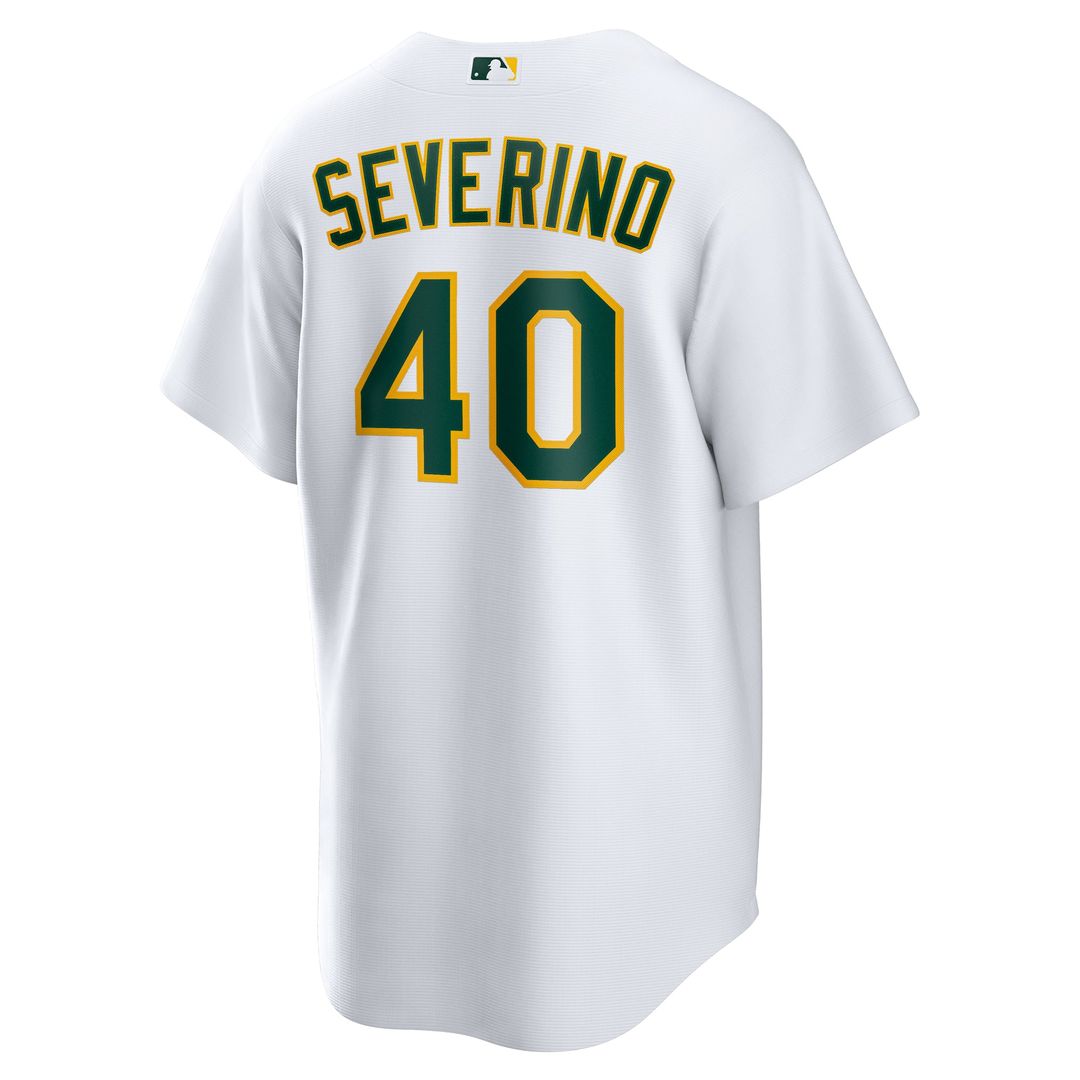 Men's Athletics Luis Severino White Home Replica Jersey