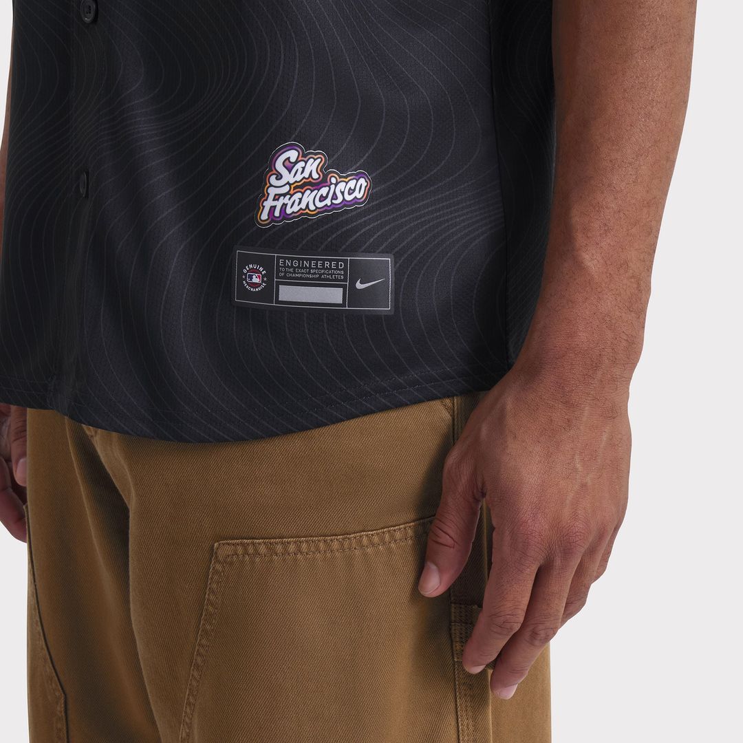 Men's San Francisco Giants Anthracite 2025 City Connect Jersey