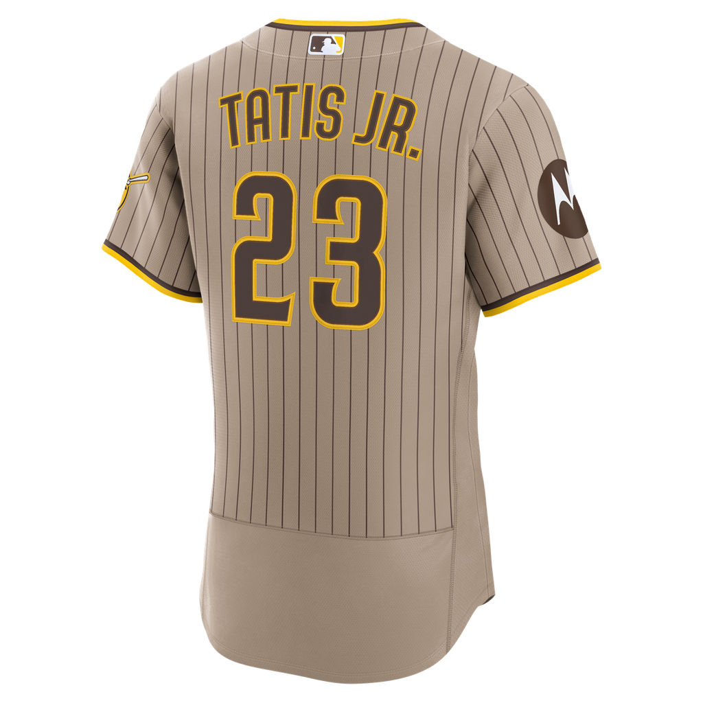 Men's San Diego Padres Fernando Tatis Jr. Sand Alternate Sponsor Patch Jersey