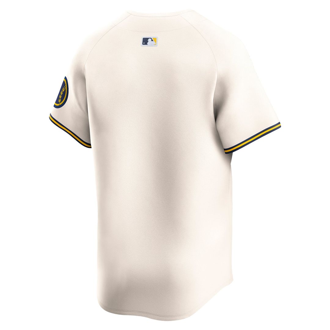 Men's Milwaukee Brewers Cream Home Jersey