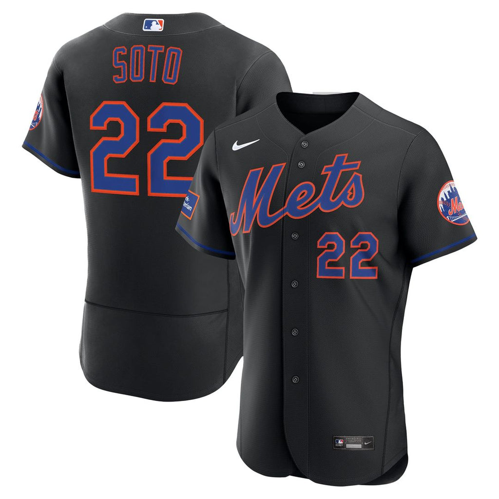Men's New York Mets Juan Soto White Home Sponsor Patch Jersey