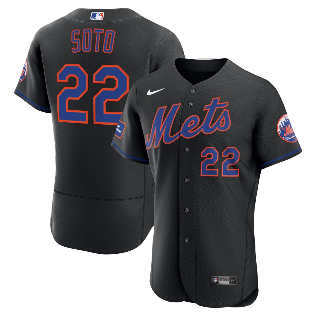 Men's New York Mets Juan Soto White Home Sponsor Patch Jersey
