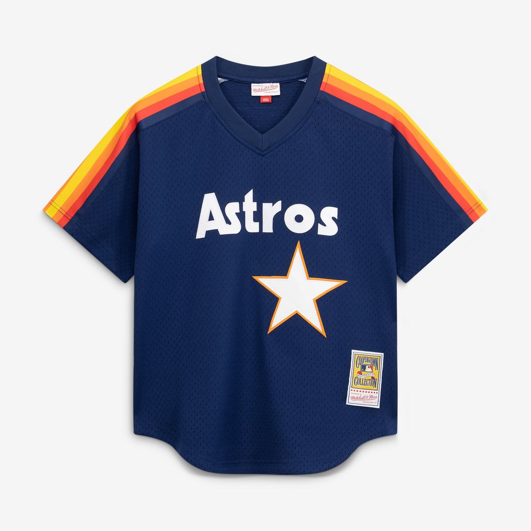 Men's Houston Astros Jeff Bagwell Navy Batting Practice Jersey