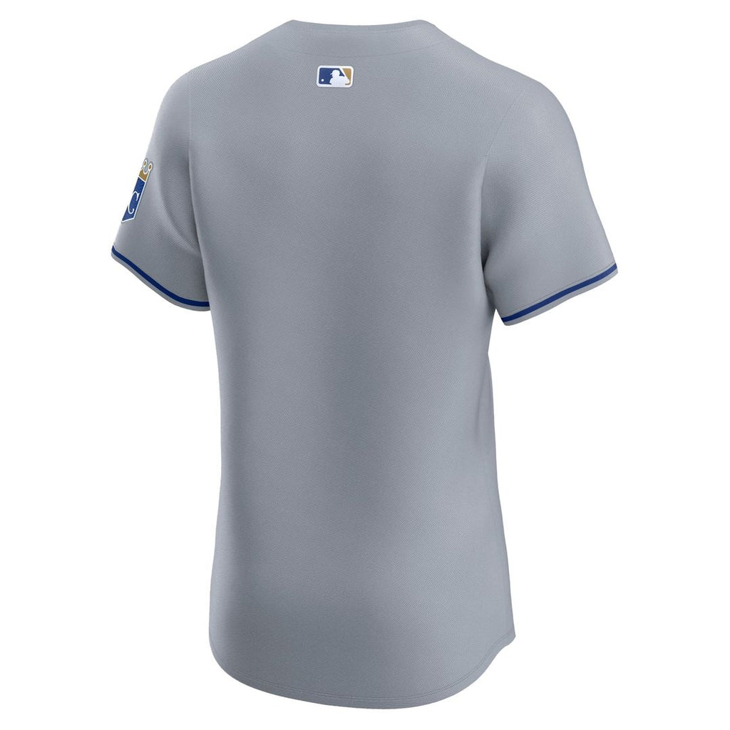 Men's Kansas City Royals Gray Road Premier Elite Patch Jersey
