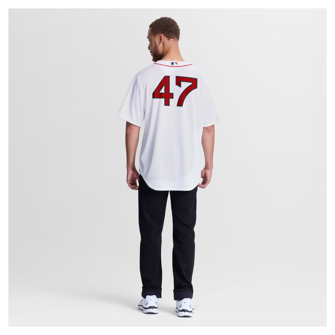 Men's Boston Red Sox Jovani Moran White Home Replica Jersey