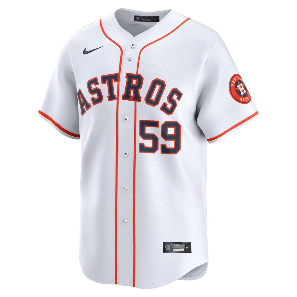 Men's Houston Astros Framber Valdez White Home Player Jersey