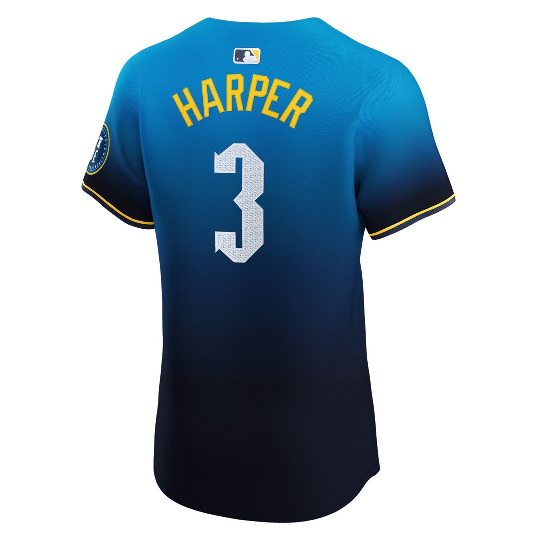 Men's Philadelphia Phillies Bryce Harper Navy City Connect Elite Jersey
