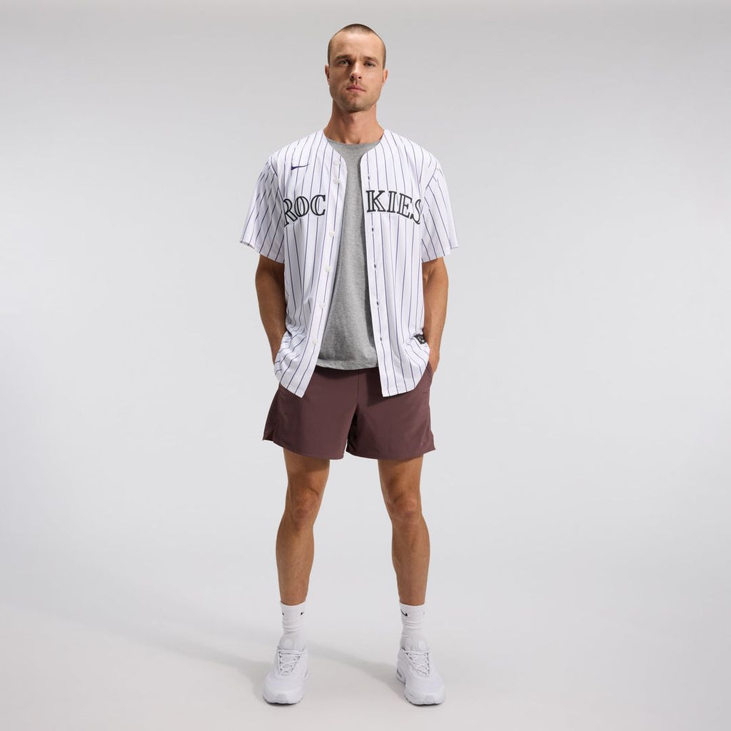 Men's Colorado Rockies White Home Replica Team Jersey