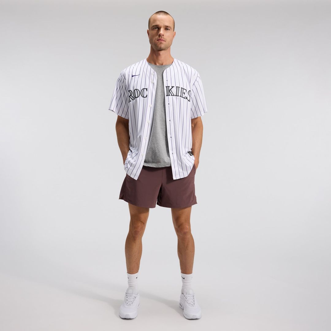 Men's Colorado Rockies White Home Replica Team Jersey