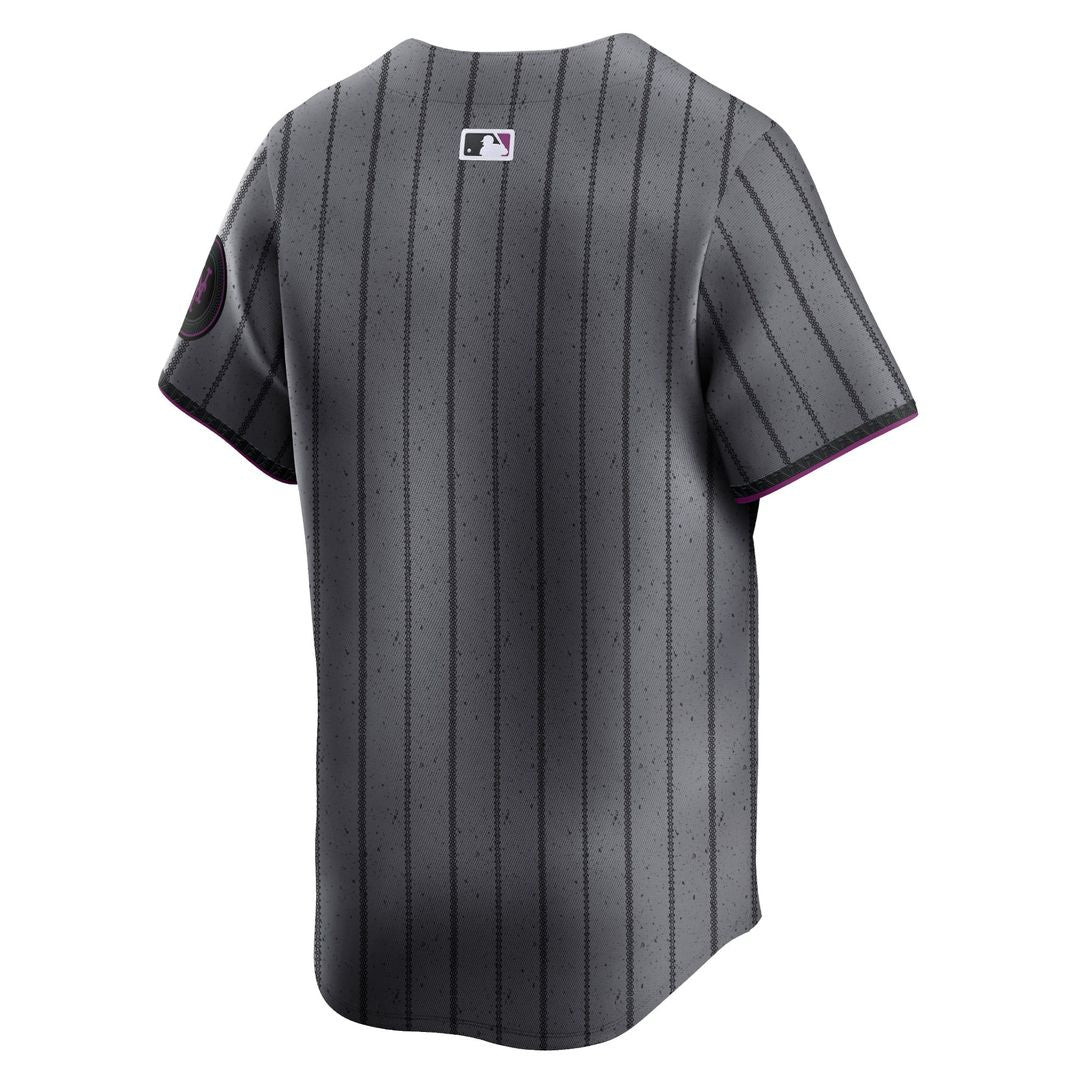 Men's New York Mets Graphite 2024 City Connect Jersey