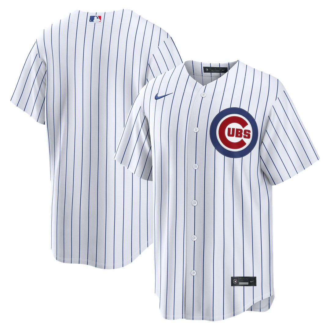 Men's Chicago Cubs White Home Replica Jersey