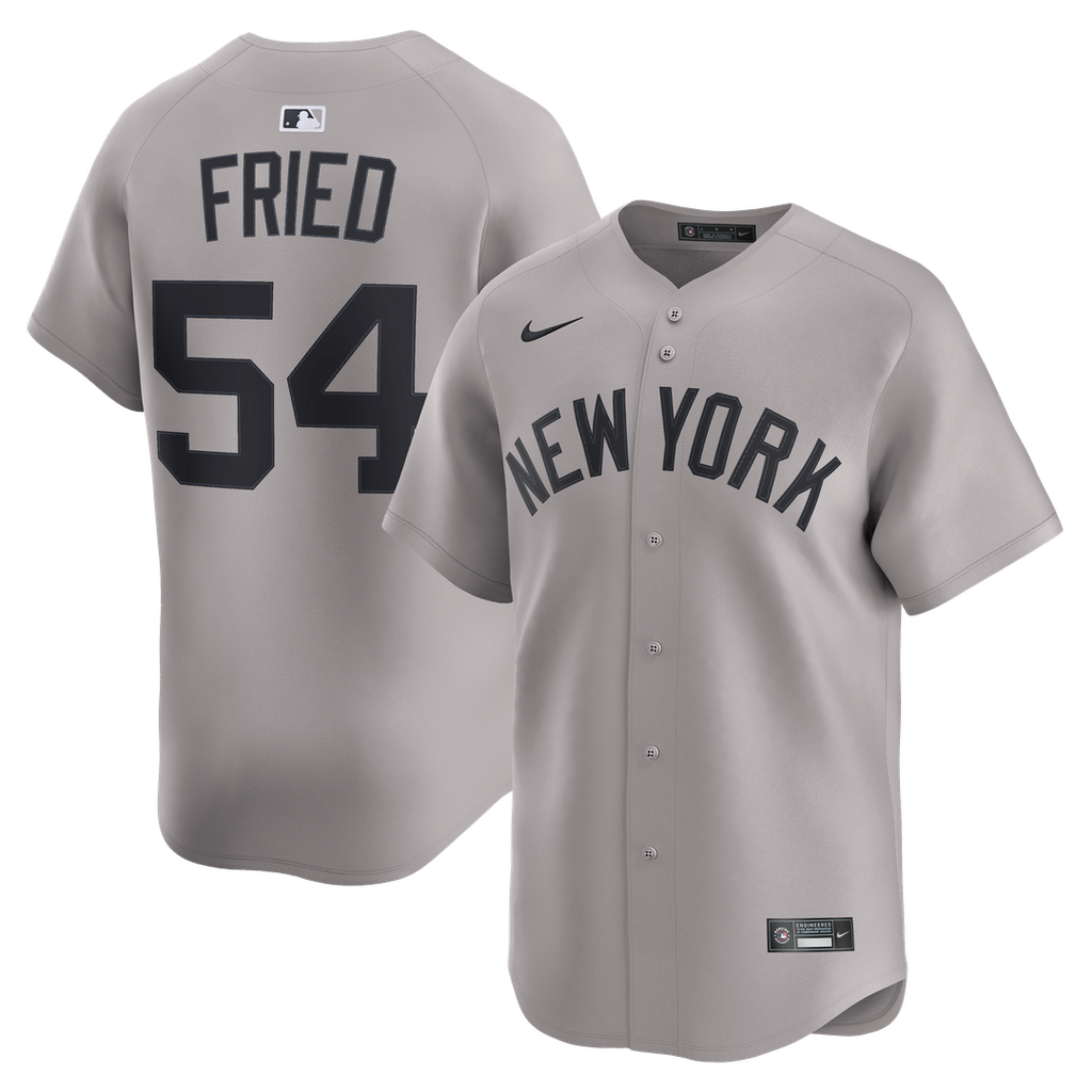 Men's New York Yankees Max Fried Gray Road Player Jersey
