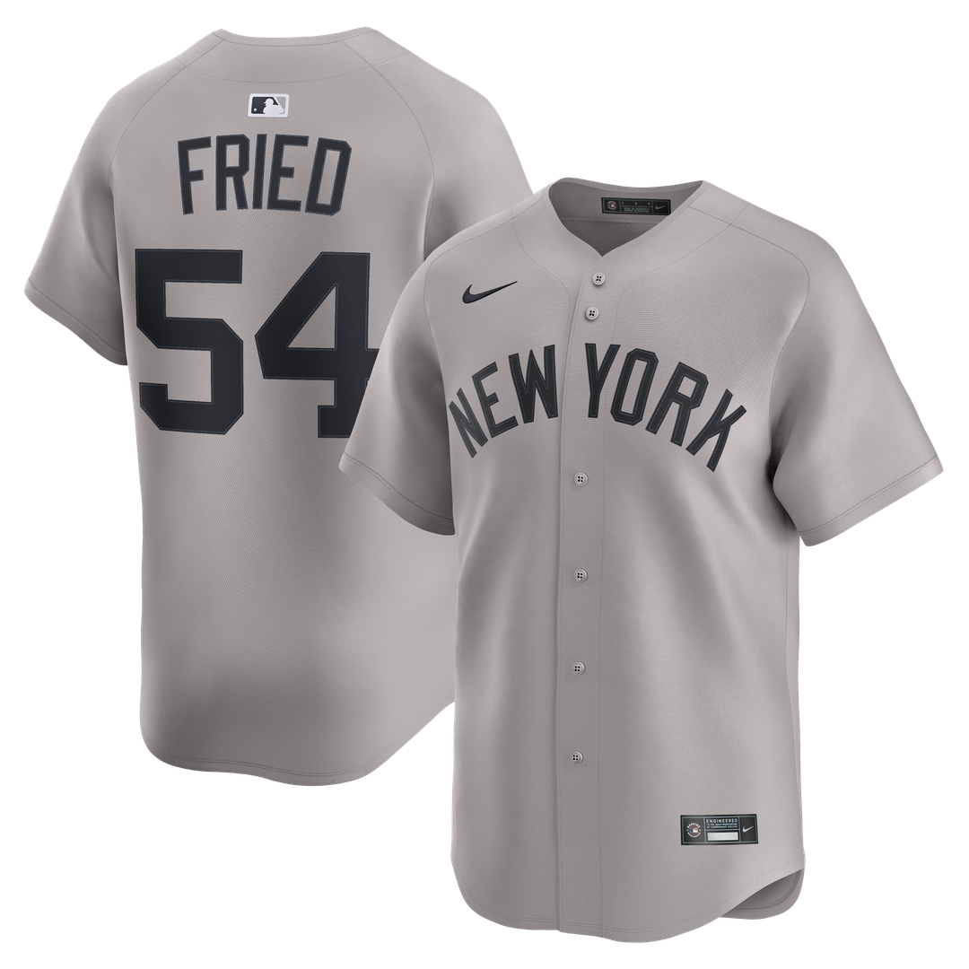 Men's New York Yankees Max Fried Gray Road Player Jersey