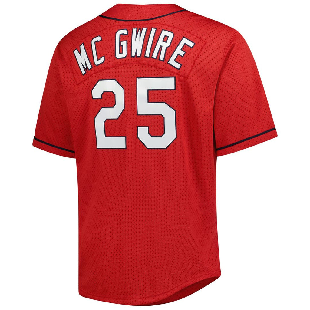 Men's St. Louis Cardinals Mark McGwire Red Big & Tall Mesh Batting Practice Jersey