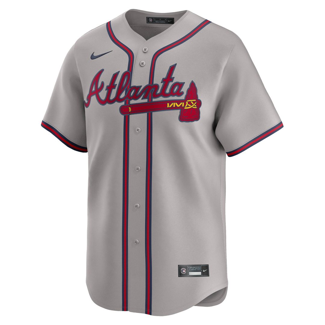 Men's Atlanta Braves Matt Olson Gray Road Player Jersey