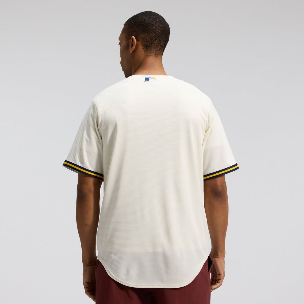 Men's Milwaukee Brewers Cream Home Replica Team Jersey