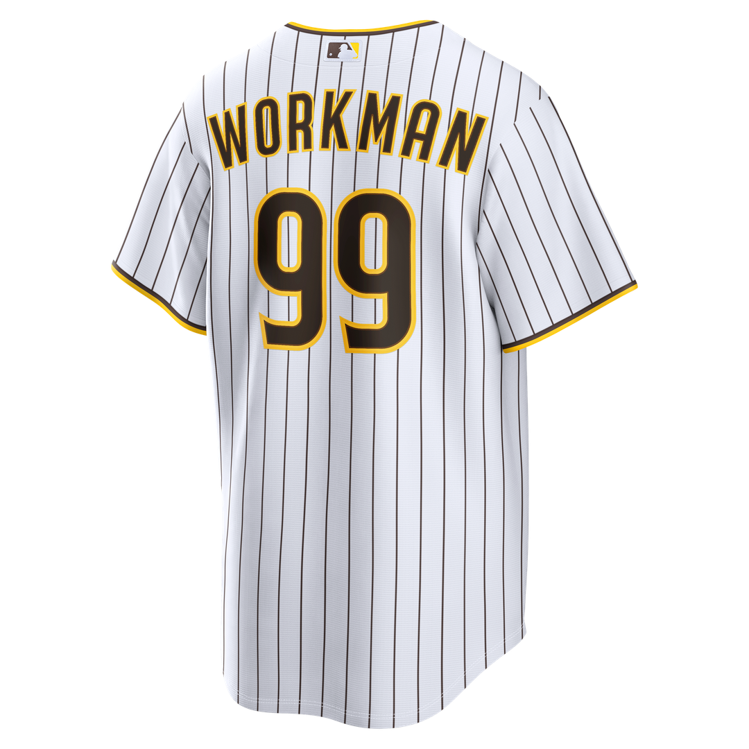 Men's San Diego Padres Gage Workman White Home Replica Jersey