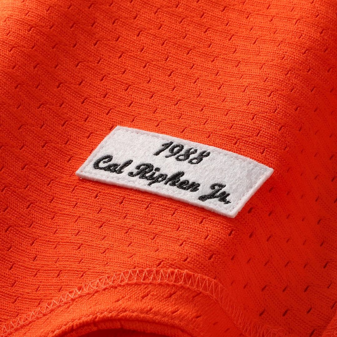 Men's Baltimore Orioles Cal Ripken Jr. Profile Orange Big & Tall Mesh Batting Practice Jersey
